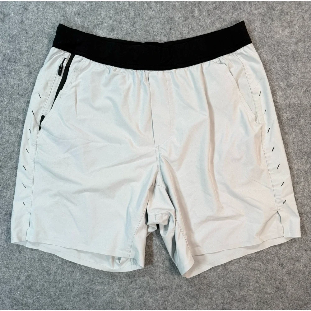 Ten Thousand Interval Short Mens 7 Inch Inseam Platinum Gray Training Gym Shorts